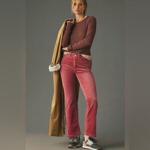 NEW Anthropologie PILCRO corduroys in Dusty Rose
